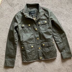 J. Crew waxed canvas coat / jacket / blazer size XS very flattering